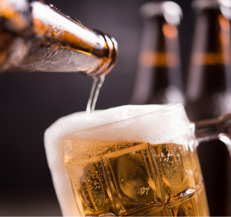 Cerveza servida